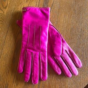 Coach cashmere lined leather gloves